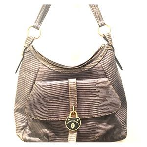 Dooney and Bourke Santorini Lizard Embossed Hobo